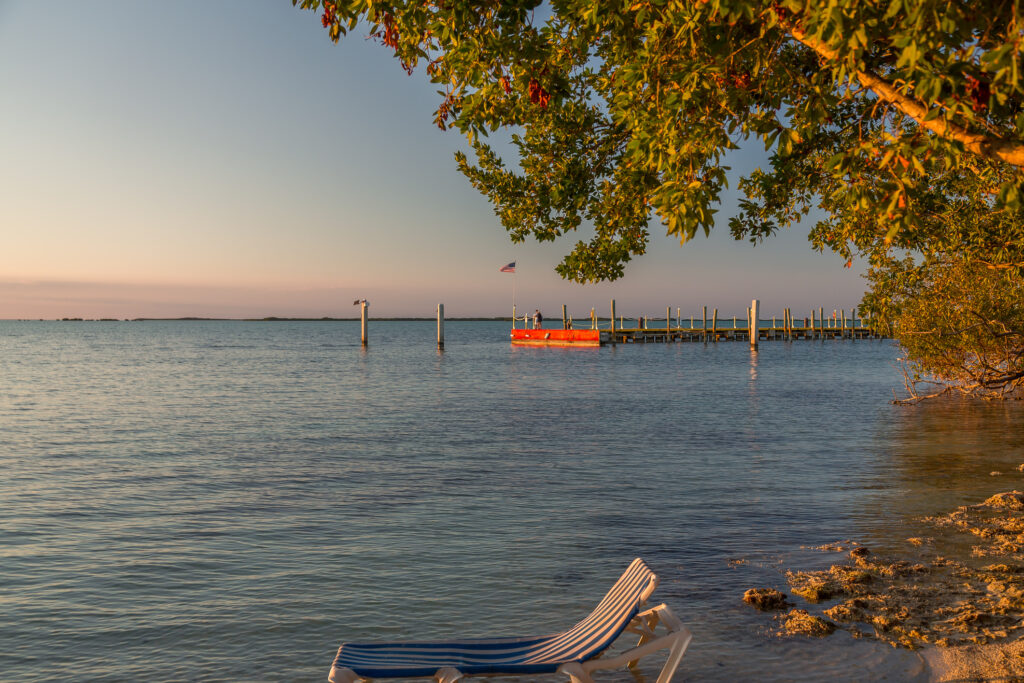 shot of the coast off an island in the FL keys